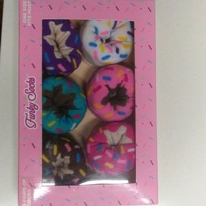 Funky Socks 3 Pairs Box of Donuts Mix & Match, One Size, 🍩 Enjoy!
